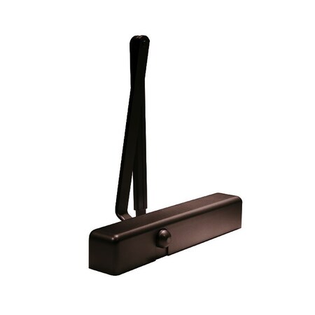 Dorma Door Closer, Dark Bronze Painted, Flat Arm Non-Hold Open Arm, Adjustable Size 1-6, Slim Plastic 8616-AF86P-COV-SNB1-695